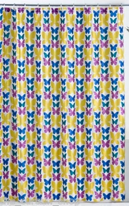 Butterflies 70-inch x 72-inch Fabric Shower Curtain Lorraine Home Fashions - Picture 1 of 1