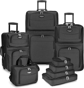 Travel Select Amsterdam Rolling Upright Luggage 8-Piece Set TS6950G-XX - GRAY - Picture 1 of 4