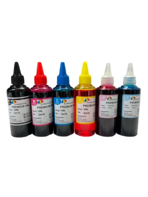 6x100ml Refill ink bottles for HP 02 02xl C5180 C6180 D7360 Refillable CISS - Image 1 of 3