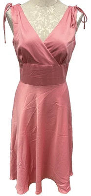 Vestido Alfred Sung Renacimiento Satinado Rosa Confeti Sin Mangas Nuevo Talla 6 Foto 1 de 4