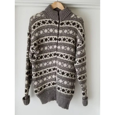 Suéter Vintage Scandia Para Hombres Lana Cremallera M/L Esquí Nórdico Nieve Hecho en Dinamarca  Foto 1 de 4