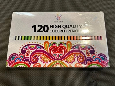 Lápices de colores arte positivo 120 colores únicos perfectos libros para colorear para adultos nuevos Foto 1 de 2