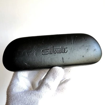 fodero occhiali da sole SILHOUETTE box sunglasses case custodia vintage grigio - Imagen 1 de 3