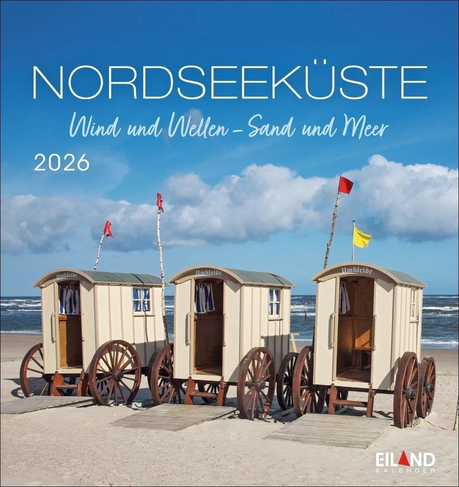 Nordseeküste Postkartenkalender 2026 - Wind und Wellen - Sand und Meer | Eiland
