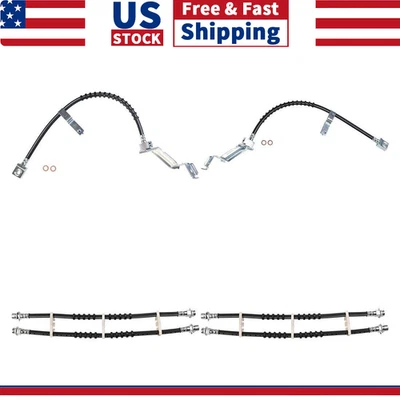 4pcs Front Rear Left & Right Brake Hose Brake Line For 1996-2000 Dodge Caravan - Изображение 1 из 4