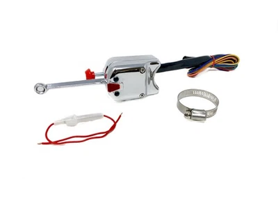 Interruptor de señal de giro universal cromado 12v con intermitente - Cuerpo de metal - 16-2101 Foto 1 de 3