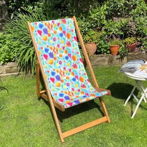 Folding Beach Deck Chair Outdoor Patio Seating Furniture Solid Teak Wood - NEW - Picture 1 of 5