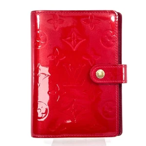 Louis-Vuitton Monogram Agenda PM Day Planner Cover Vernis Red CA4153 Auth 250183 - Picture 1 of 12