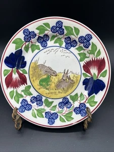 Staffordshire Stick Spritzgeschirr HASEWARE Eisenstein 9,25" Teller, um 1900 - Bild 1 von 10