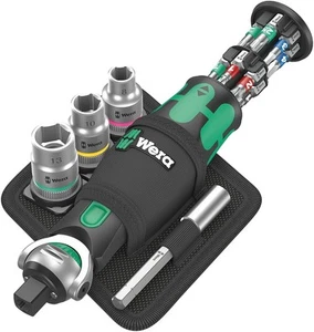 Wera 05004281001 8009 Zyklop Pocket Set 2, Knarrensatz, 18-tlg. schwarz-grün - Bild 1 von 12