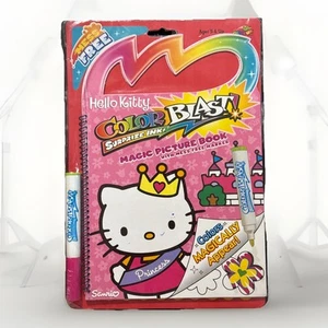 2004 HELLO KITTY Color Blast Surprize Surprise Ink Magic Picture Book & Marker - Foto 1 di 6