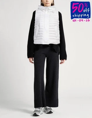 Chaleco acolchado de plumón PEUTEREY IT44 US8 UK12 L capucha blanca PVP €355 Foto 1 de 4