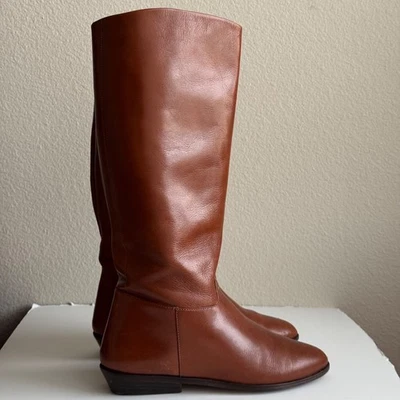 Botas de montar altas de cuero marrón Agnes Brasil talla 6,5 de colección para mujer NINE WEST 9 WEST Foto 1 de 4