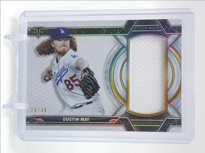 DUSTIN MAY 2021 TOPPS TRIPLE THREADS SINGLE JUMBO WORN PATCH /48 Q5333 - Image 1 of 2