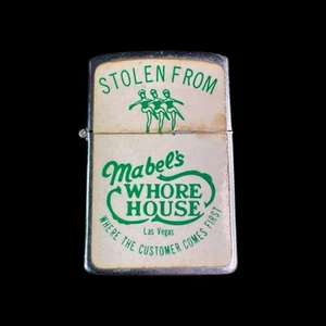 Vintage Mabel's Whore House Cigarette Lighter / Las Vegas / Stolen /Early Model - Picture 1 of 10