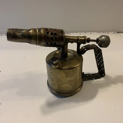 Brevete SGDG Vesta FJ Paris Vintage Brass Blow Lamp Torch France L - Photo 1/4