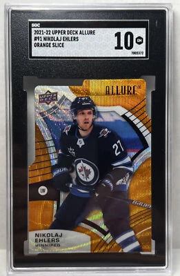 2021-22 Upper Deck Allure - Orange Slice #91 Nikolaj Ehlers SGC 10 (POP 1) JETS - Image 1 of 2