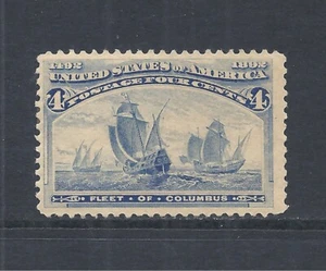 UNITED STATES SCOTT 233 MH FINE - 1893 4c ULTRA - COLUMBIAN ISSUE - Picture 1 of 2