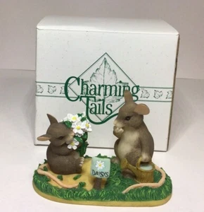 Fitz And Floyd Charming Tails I Love You A Whole Bunch Figurine Mice Daisy 1997 - Picture 1 of 24
