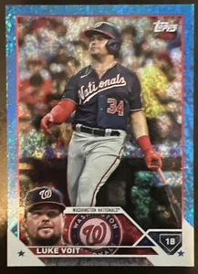 2023 Topps Baseball 443 Luke Voigt Blue Foil Parallel 148/999 - Picture 1 of 2