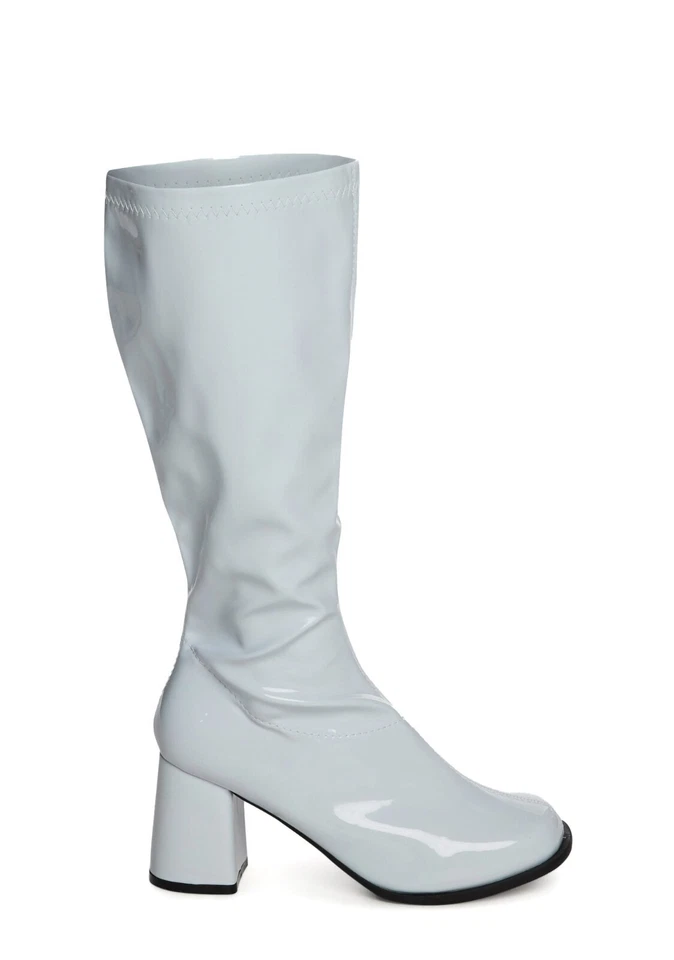 Botas fantasia Ellie Shoes brancas Gogo 2050 femininas tamanho 7 - Imagem 1 de 4