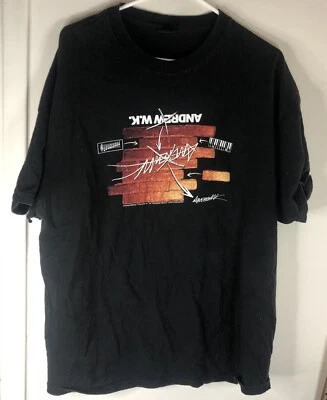 2006 Andrew W.K. T-Shirt Men’s Large Black Loose Your Bricks RARE Shirt READ - Image 1 of 4