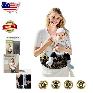 Comfortable Adjustable Baby Hip Carrier - Ergonomic Seat for Toddler Up to 50lbs - Picture 1 of 9