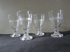4 copas de vino/jugo grabadas en círculo Hockie Boopie de anclaje - Imagen 1 de 8