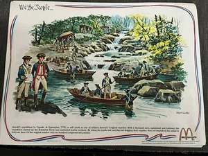 1975 MCDONALD'S WE THE PEOPLE PLACEMAT Jay Killian watercolor bicentennial 1776 - Picture 1 of 1