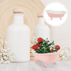 Badewanne Blumentopf Sukkulenten-Pflanztopf Mini-Keramikbehälter (Rosa)