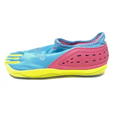 Fila SkeleToes Barefoot Minimalist Running Shoes Sneakers Slip On Blue Pink - Image 1 of 4