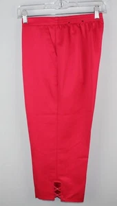 ALFRED DUNNER Damen rote Caprihose zum Überziehen Größe 8 hinten elastischer Bund Taschen - Bild 1 von 10