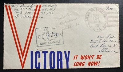 1945 USA Army Post Office APO 719 Moluccas Islands Cover FDC To Pretorias IL - Image 1 of 2