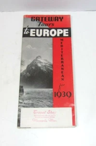 1939 Gateway Tours to Europe Travel Booklet - Picture 1 of 4