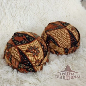 1 pc Blangkon Batik for kids Javanese hat Headgear Traditional Headdress - Picture 1 of 5
