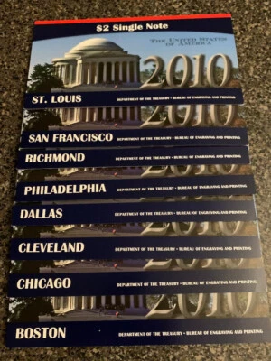 AWESOME US $2 SINGLE NOTE 2010 (8) & 2011 (15)  LOT - TOTAL LOT OF 23 NOT AVAILA - Image 1 of 4