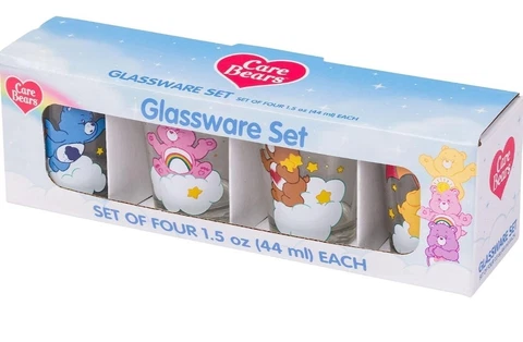 Care Bears Clouds 4 Pack Mini Glass Set Cover