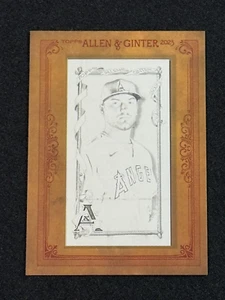 Allen & Ginter Reid Detmers 2023 placa de impresión negra mini enmarcada 1/1 - Imagen 1 de 3