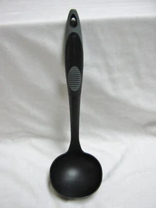 RUBBERMAID BLACK W/ GRAY NYLON LADLE SPOON COOKING  UTENSIL - Picture 1 of 9