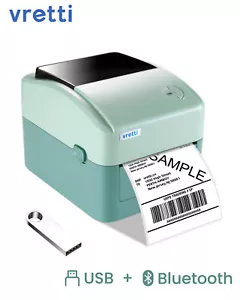 Vretti Thermal Label Printer Bluetooth+USB for Shipping labels DPD GLS Royal Mai - Picture 1 of 7