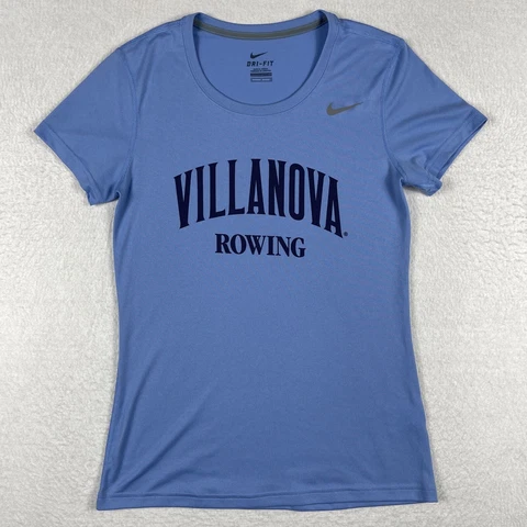 Villanova Wildcats Shirt Womens Small Blue Nike Dri Fit Rowing Crew NCAA Tee Cover