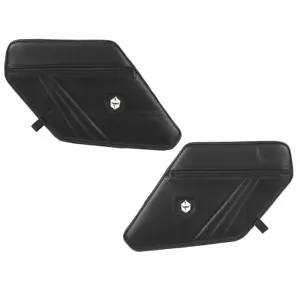 Pro Armor P141Y326BL Front Traditional Half Door Bag Knee Pads with Storage Blac - Picture 1 of 2