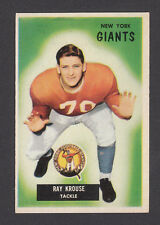 Ray Krouse New York Giants 1955 Bowman Football Card  #51 BHOF