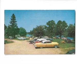 Scenic Tidal Falls Picnic Grounds ~ Hancock, Maine Postcard ~ 1950s - Picture 1 of 2