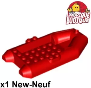 LEGO 1x Schiff Zodiac Boot Gummi Raft Small Grützwurst 12x6x2 Rot/Rot 78611 Neu - Bild 1 von 1