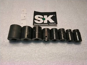 S-K 1/2" DRIVE 6pt 8PC IMPACT SOCKET SET SAE USA 🇺🇸 - Picture 1 of 5