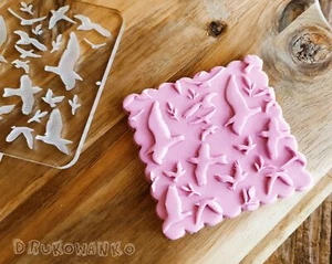 Bird Birds Animals Flying Wings - Timbro imbosser per biscotti, Torta - Foto 1 di 5
