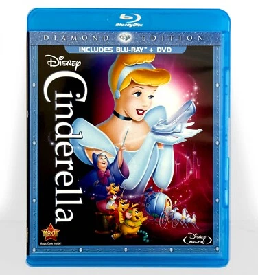 Walt Disney's: Cinderella (Blu-ray/DVD, 1950, Diamond Ed) Like New ! Foto 1 de 3