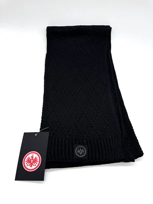 Eintracht Frankfurt - SGE - Strick Schal - 1,70m Lang - Schwarz - Neu