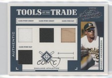 2004 Playoff Absolute Memorabilia Green Quad Materials /50 Rickey Henderson HOF